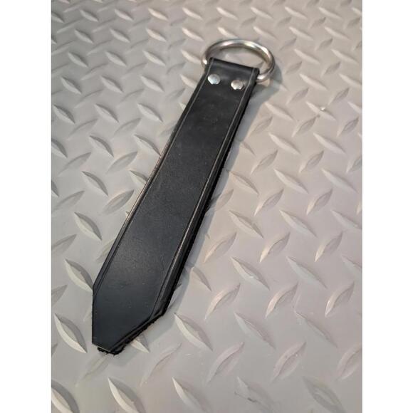 Black Leather Mini Slapper with D-Ring (8 inch)NEW - Picture 1 of 2